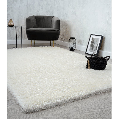 Roslyn Floppy White Rug