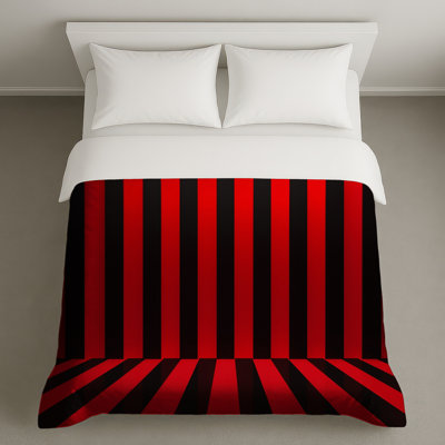 Red Black Stripes Duvet Covers