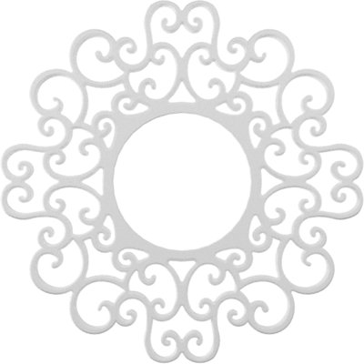 Médaillon de plafond percé en PVC de qualité architecturale 26 po x P 9 pi 7 po x P 3/4 po Reims