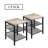    Set of 2 Shelagh Nightstands Bed Side Tables 3-Tier Storage End Tables