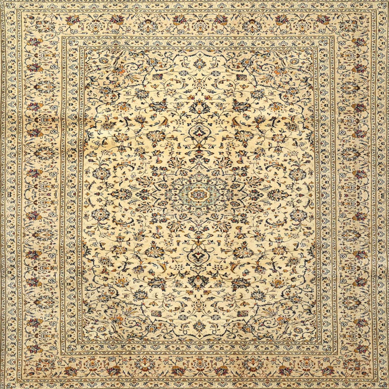 Tapis oriental beige / brun, Carré 8 pi