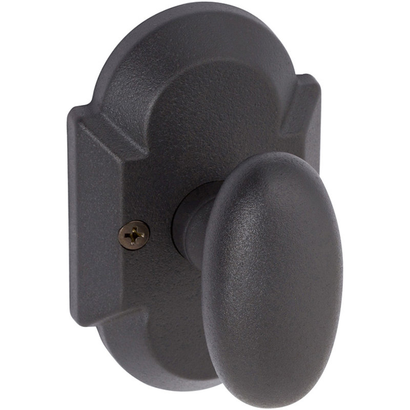 Faux bouton de porte Sandcast, Noir patiné