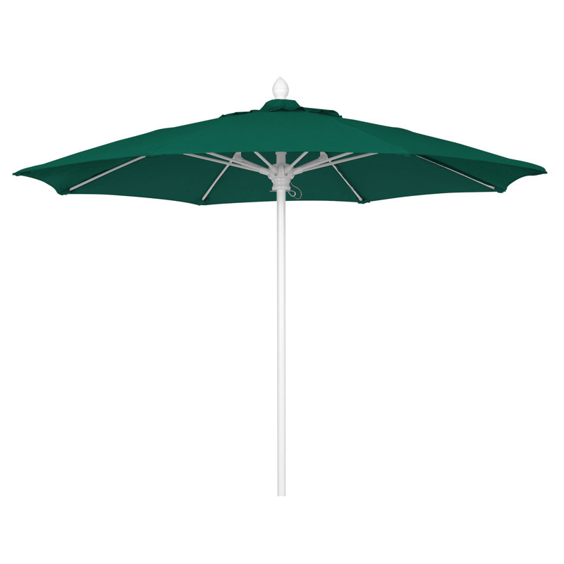 Parasol de marché 9 pi Prestige, Sarcelle, Blanc