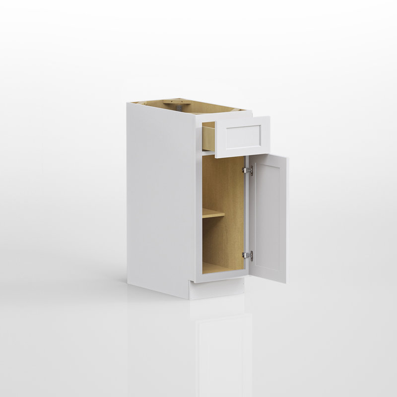 Armoire de cuisine moderne à une porte avec tiroir supérieur (disponible en largeurs de 12 po, 15 po et 18 po), 12"
