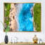 Vue aérienne de la plage tropicale turquoise II - reproduction sur toile-67388718-67388721