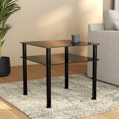 Byrge Glass Top End Table