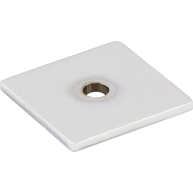 Square  Backplate, Polished Chrome, 1" H x 1" W x 0.06" D
