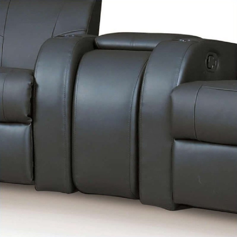 Selevae Upholstered Home Theater Seating with Cup Holder