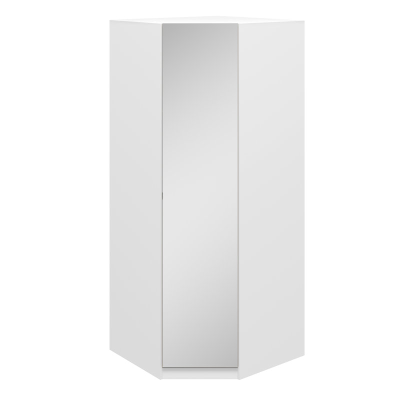 Fishel 1 Door Manufactured Wood Wardrobe, White