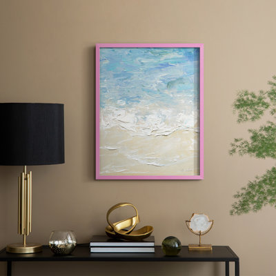 «Ocean's Calling», reproduction encadrée - bois massif