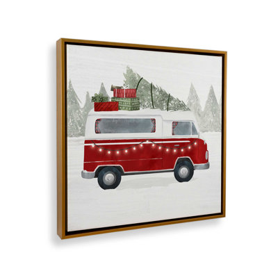«Vintage Van Christmas Tree Pickup», reproduction sur