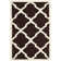 Tapis brun foncé / ivoire en laine Carolene