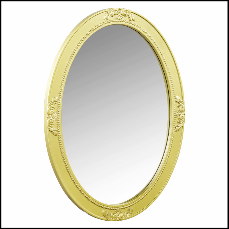 Meuble-lavabo de luxe avec miroir ovale, coiffeuse à 3 tiroirs pour le rangement des bijoux, console élégante pour l'entrée, le salon et la chambre à coucher, décoration intérieure élégante, or