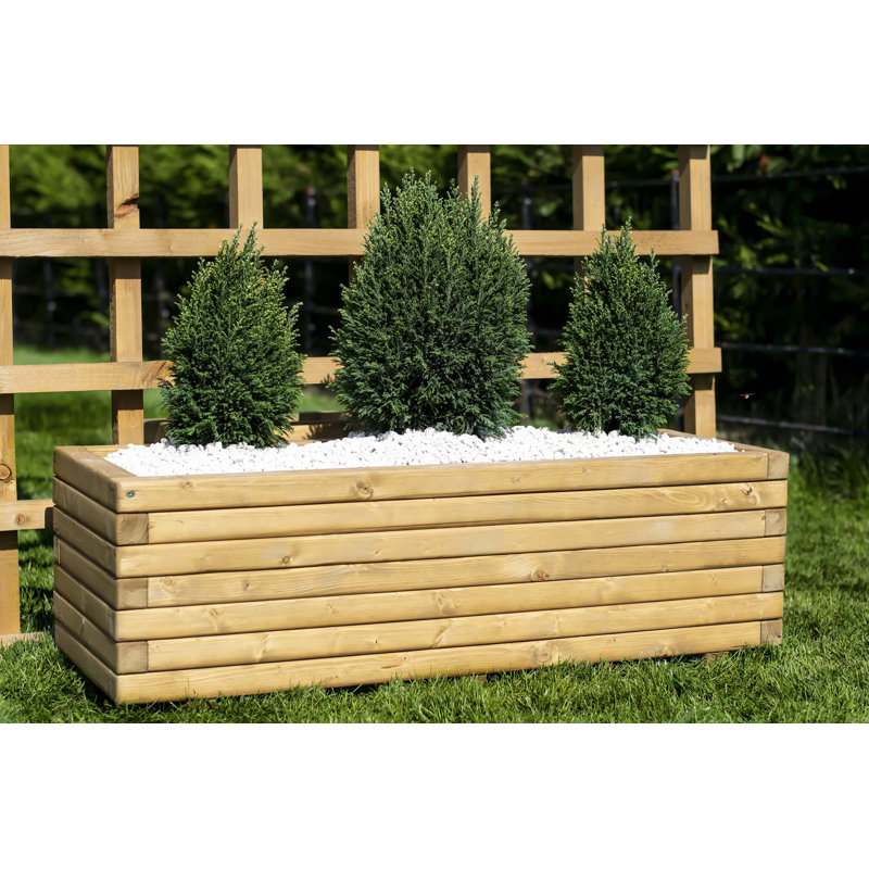 Buckman Handmade Wood Planter Box, 35cm H x 40cm W x 110cm D