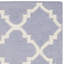Tapis géométrique en laine et en coton tissé à la main Milltown ivoire / mauve-1619890464