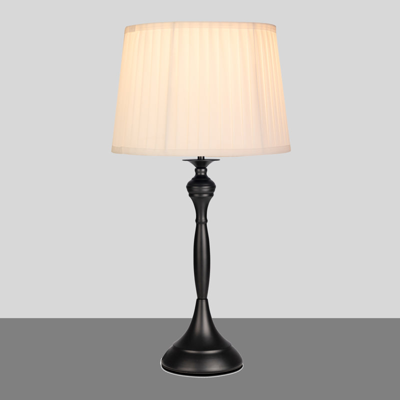 Antibes 55cm Candlestick Style Metal Table Lamp, Black