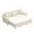 Beige et blanc