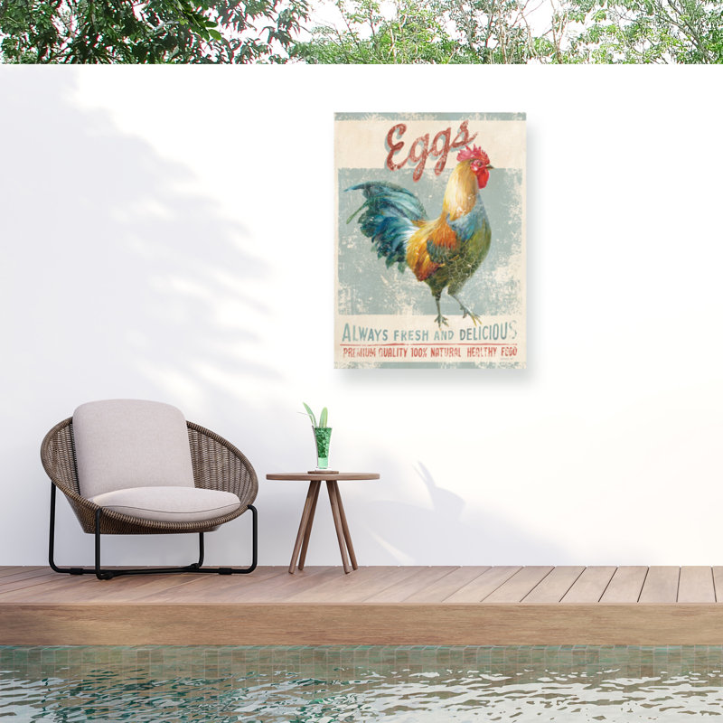 Toile d'extérieur Danhui Nai «Farm Nostalgia VI», H 19 po x l 14 po x P 1,5 po