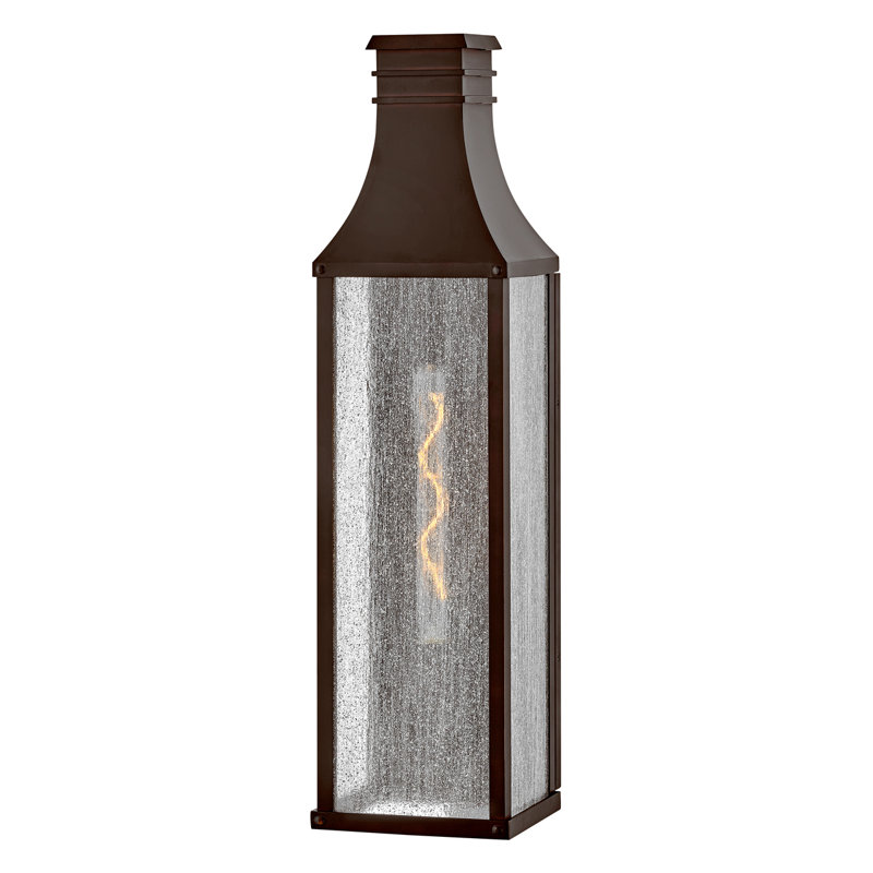 Beacon Hill 1-Light Outdoor Tall Wall Mount Lantern - LED Included, Blackened Copper