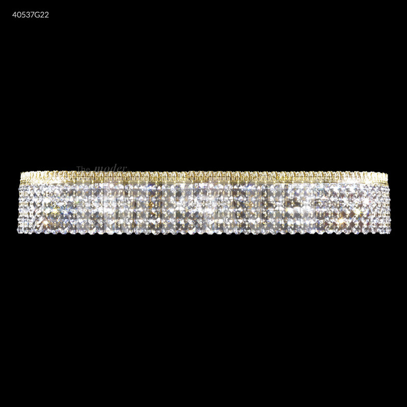 Éclairage de salle de bain à intensité variable 8 lumières Imperial, Argent, Cristaux Warovski (transparent)