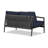 Delaine 56.5'' Wide Straight Powder Coated Aluminum Loveseat with Cushions-70110002-70110009