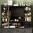 39" Oversized Makeup Mirror Vanity Table - Large Storage Side Cabinet With Tri-Color LED Smart Power Outlet-1041181769
