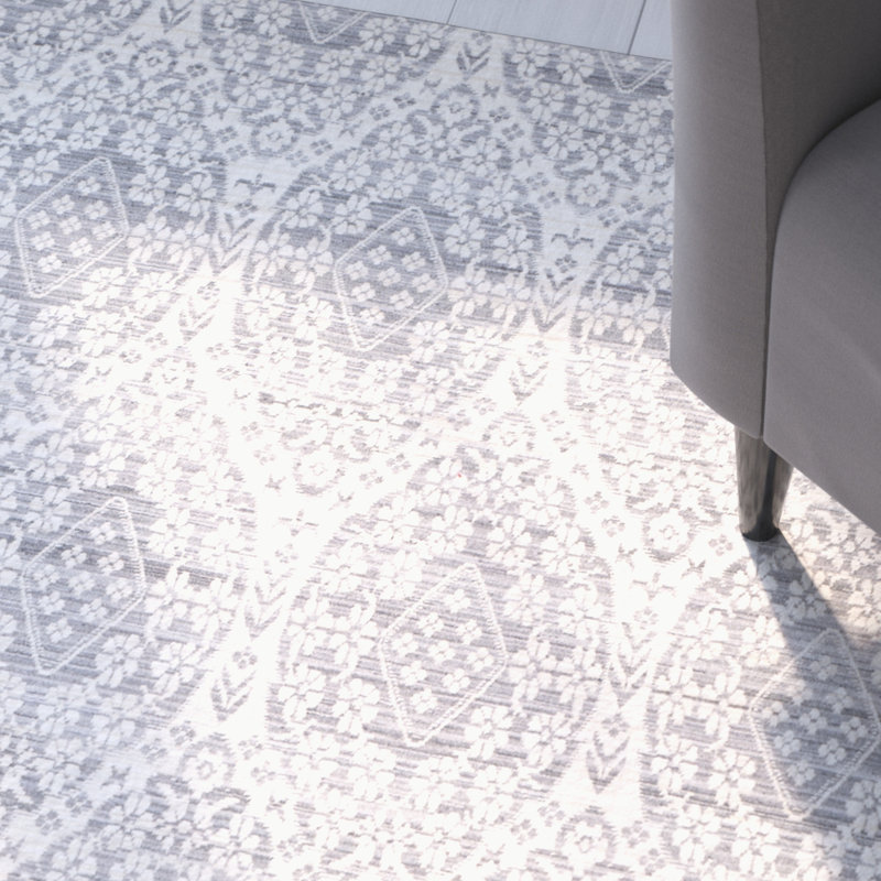 Tapis gris / crème Chylah, Rectangle 2 pi x 3 pi