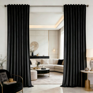Velvet Curtains 2-Panel Set–Light Filtering Thermal Insulated Drapes, Rod Pocket & Back Tab Design for Living Room, Bedroom, Office