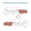 Canapé modulaire en similicuir 2 pièces Amreena-293436011