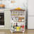 20" Slim Storage Cart – 4-Tier Narrow Rolling Kitchen Utility Cart With Wheels & Handle, Skinny Laundry Room Organizer, Slide Out Pantry Shelf For Small Spaces, Bathroom – Brown & White Finish-129490415