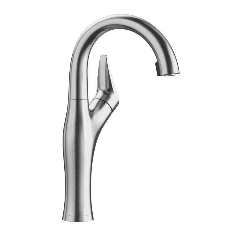 Robinet de bar rétractable à double jet Artona - Acier PVD, Acier inoxydable, 1,5 gallons par minute