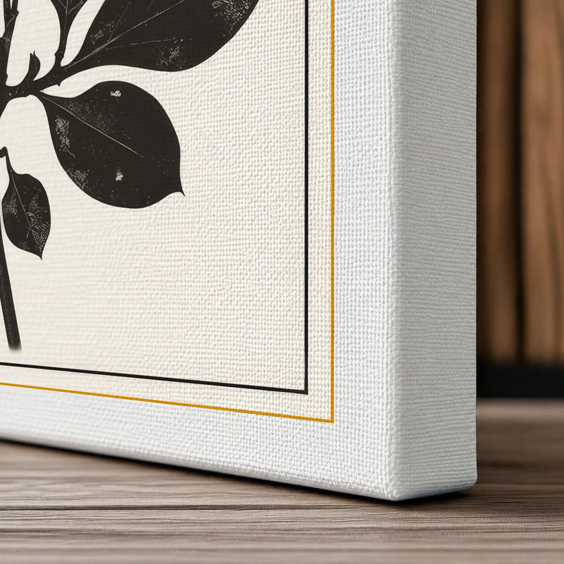 Study Botanical - Wrapped Canvas, 36x24 - 91.4 x 61.0 cm, White Border