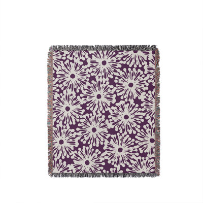 Dandilion Floral  Cotton Throw Blanket