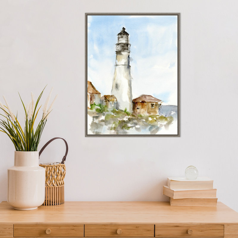 " Plein Air Lighthouse Study I " by Ethan Harper Painting Print