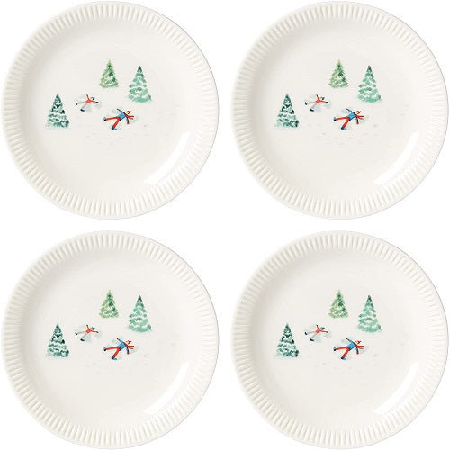 Lenox Profile Snow Day 4-Piece Accent Plate Set