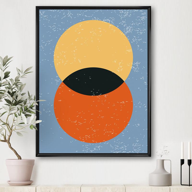 «Minimal Geometric Compostions», impression sur toile, Toile avec cadre noir, H 40 po x l 30 po x 1,5 po