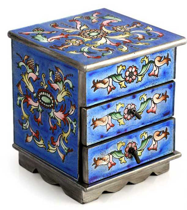 Boîte à bijoux bleu céleste