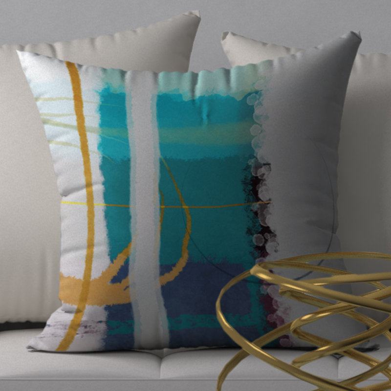 Abstract Reversible Throw Pillow, 20" x 20"