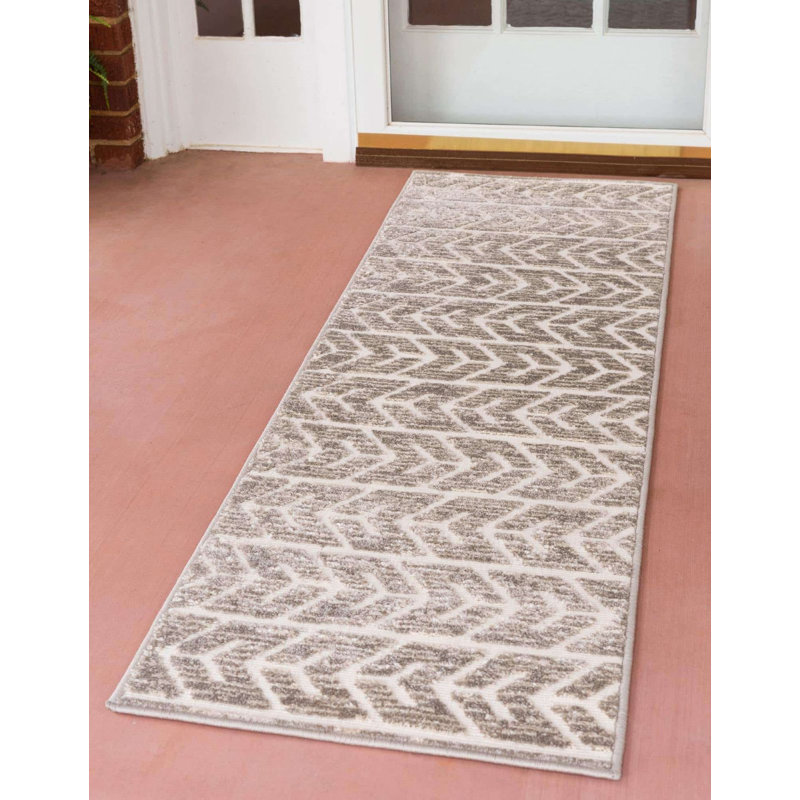 Tapis d'extérieur couleur moka Claudia, Tapis de couloir 2 pi x 6 pi