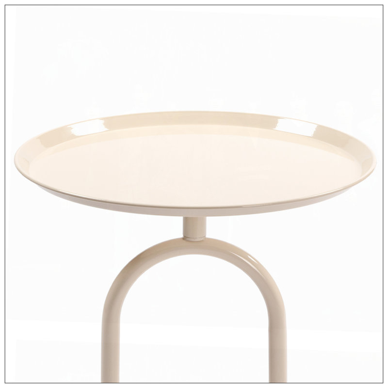 Table basse de salon, Blanc, crème, H 24 po x L 17,7 po x l 17,7 po