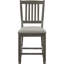 Chaises à hauteur de comptoir, finition gris antique, siège rembourré, en bois, hauteur de salle à manger classique, structure en bois, 2 pièces-171301578-171301577