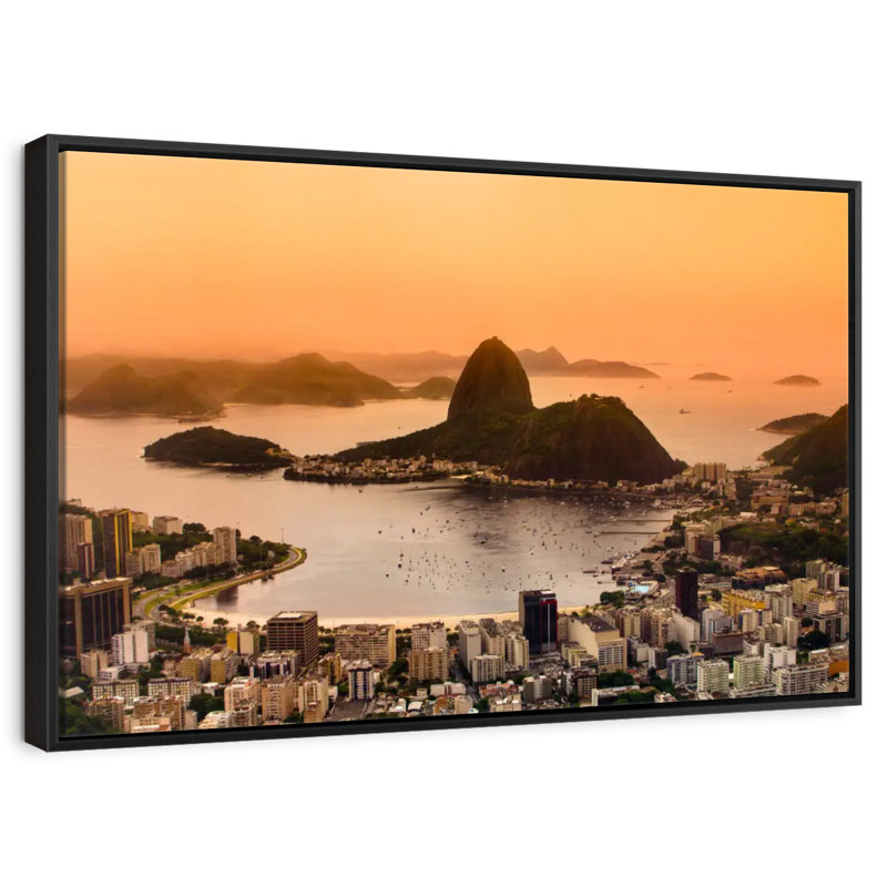 Rio de Janeiro, 19 po x 13 po, Cadre flottant noir