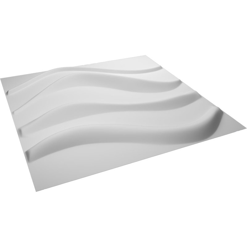 Panneau mural 3D 19,625 "x 19,625" en blanc (paquet de 20)