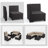 6-Piece All-Weather HDPE Rattan Outdoor Conversation Furniture Set with Cushions, Extra-Wide Armrests & Glass-Top Coffee Table-308439713