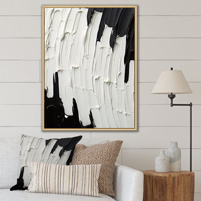 «Momentary Spirit» noir et blanc abstrait I - reproduction d'art sur toile