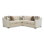 Upholstered L-Shaped Sectional Symmetrical