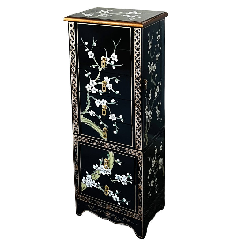 Freestanding  Blossom Jewellery Cabinet Armoire