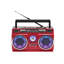 Haut-parleur portatif Bluetooth® avec radio et batterie rechargeable Emerson - rouge