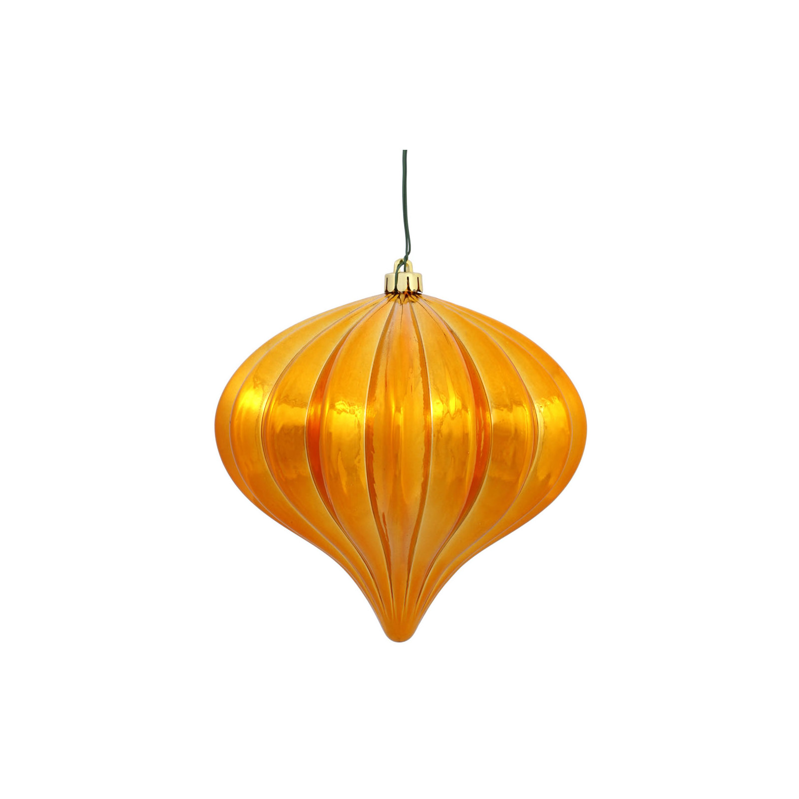 5.7" Onion Christmas Ornament UV, Antique Gold 1