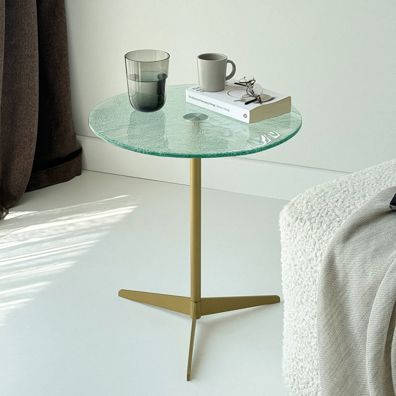 Ensemble de tables d'appoint, Doré, Transparent